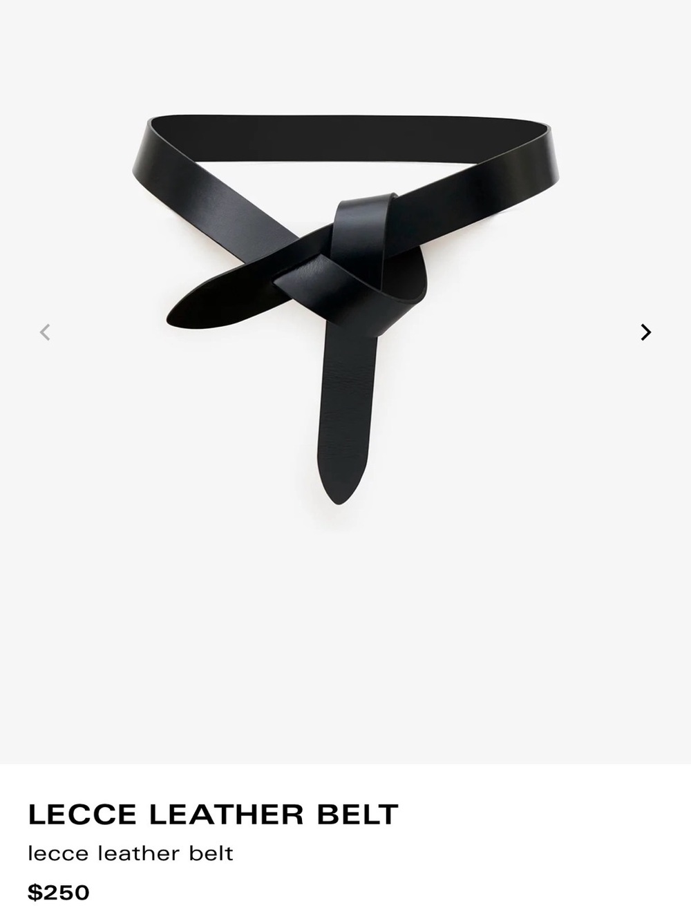 Isabel Marant Ceinture Lecce Leather Belt in Black Small NWT